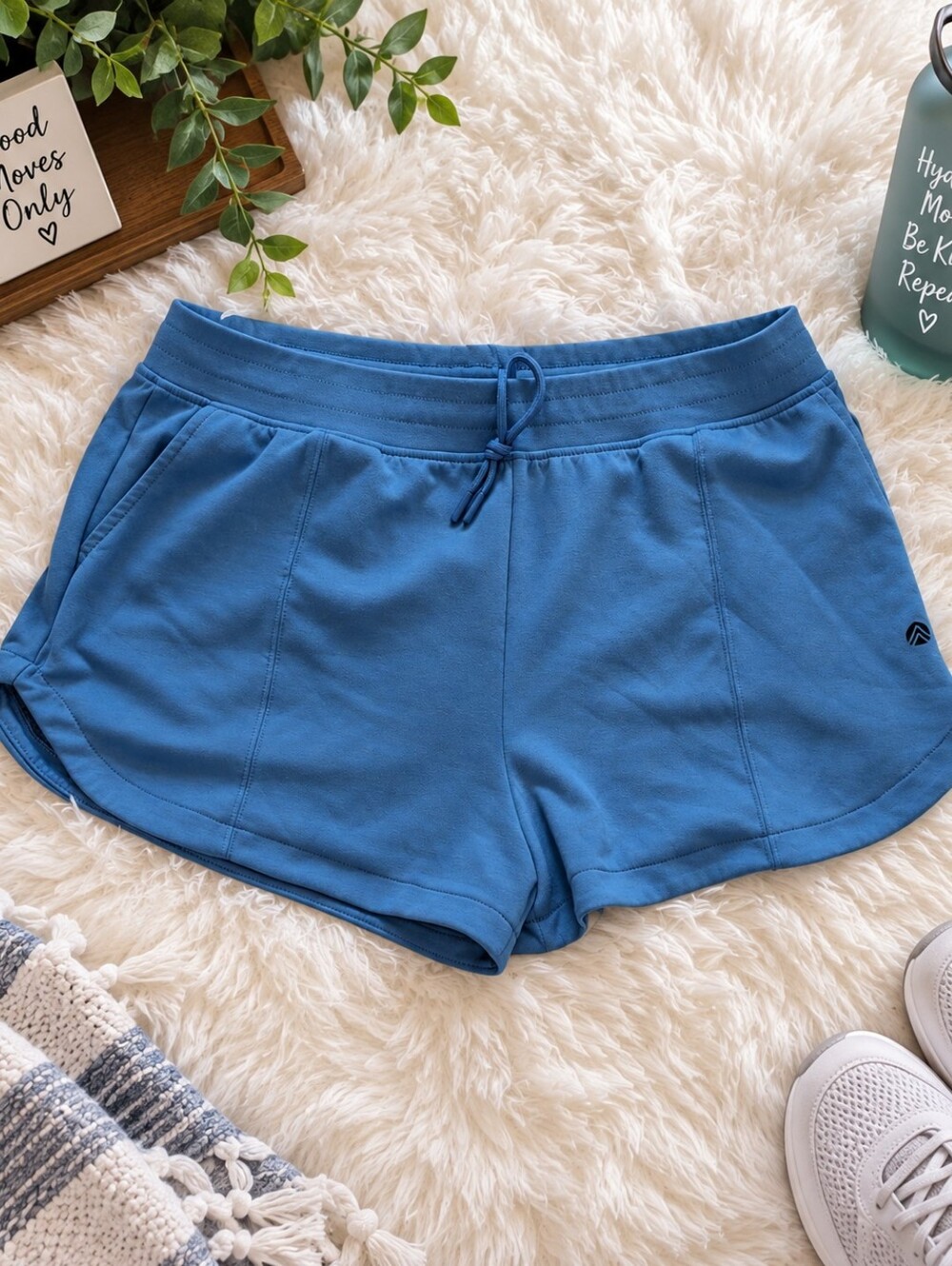 Women’s Sky Blue Athletic Shorts - Lightweight Performance